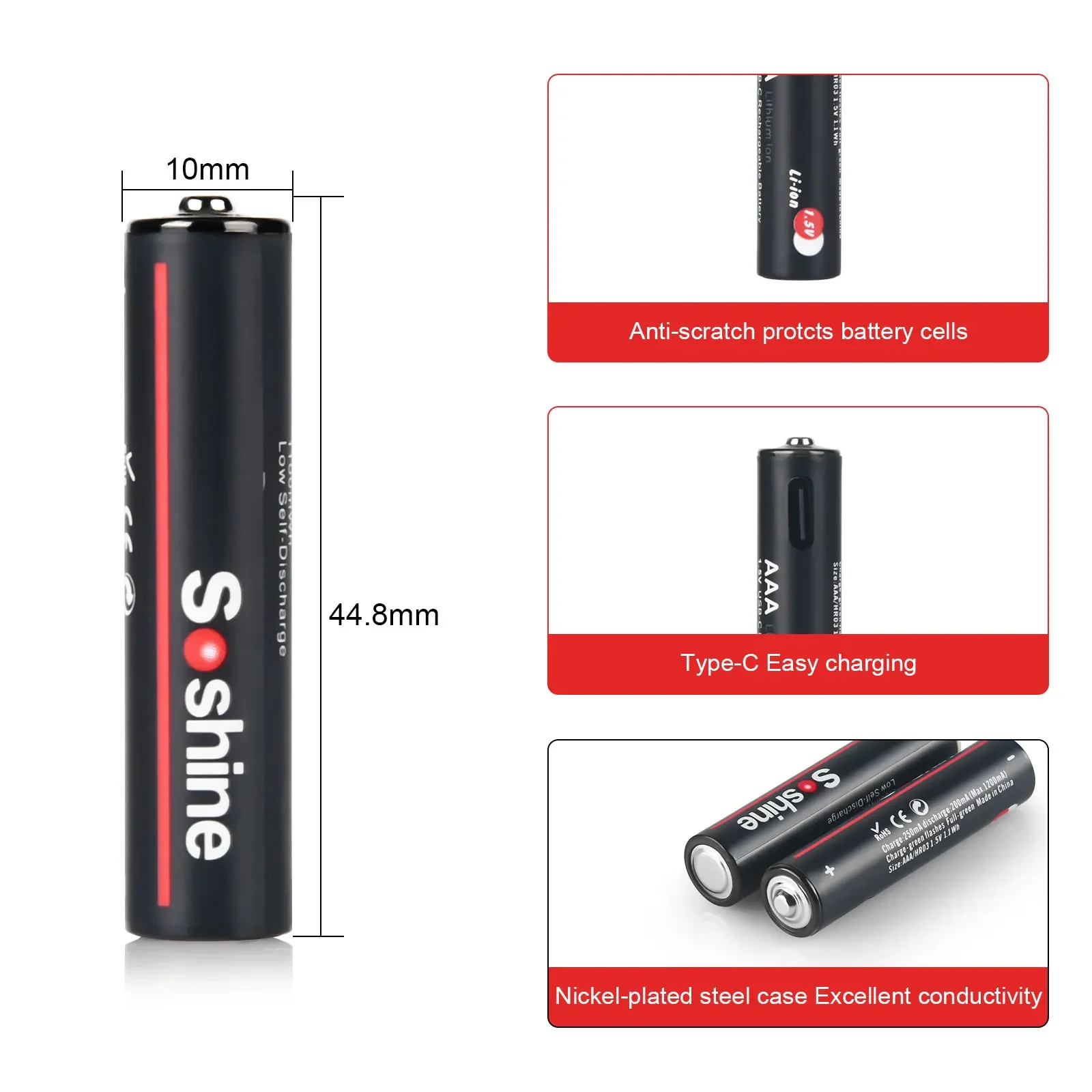 Soshine Usb 1100Mwh…