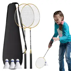 Badminton Racquet Professional Badminton Set For Adults Lightweight Badminton Equipment Sweat Absorbent For Adults