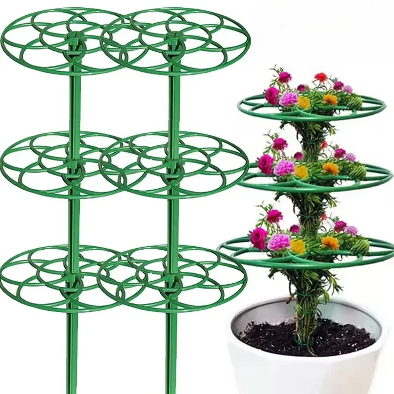 2/4Pcs Plants Support Brackets Plastic Flat Frame Strawberry Growing Stakes Adjustable Garden Greenhouse Inserts Stand Holder