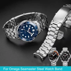 Watch band For Omega Seamaster 300 Men's Watch Stainless Steel Chain 600 Ocean Universe Solid Steel Watch Band 18mm 20mm 22mm