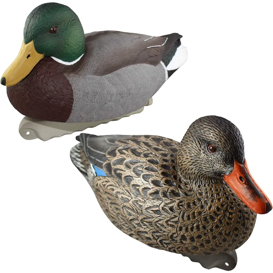

Cupped Waterfowl Duck Decoys Extremely Realistic 6-Pack of Duck Floater Decoys with Weighted Keels Great for Waterfowl Hunting