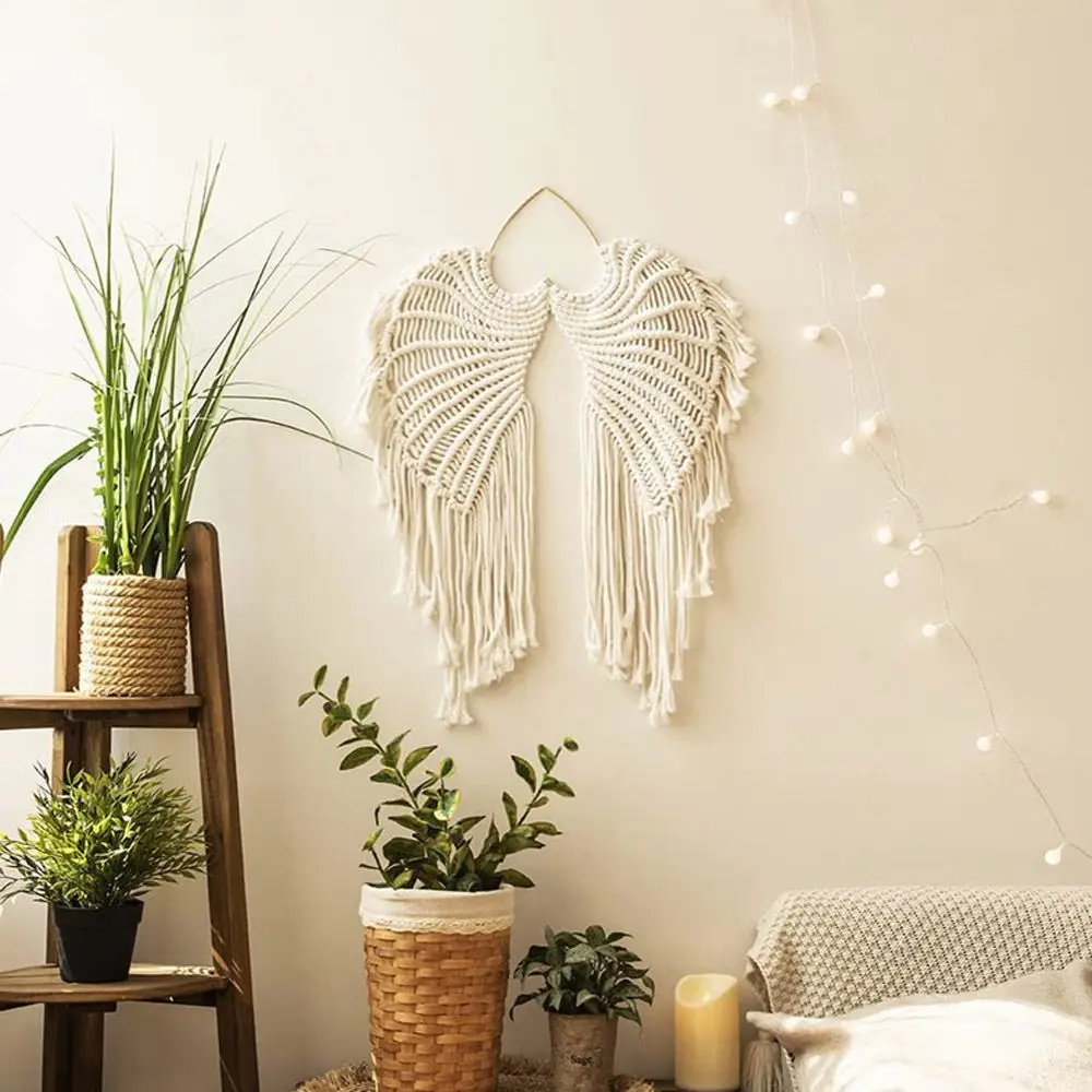 Wing of Angel Tapestry Hanging Hand Woven Wall Boho Bedroom Study Decorations Condo Home Decor Gift