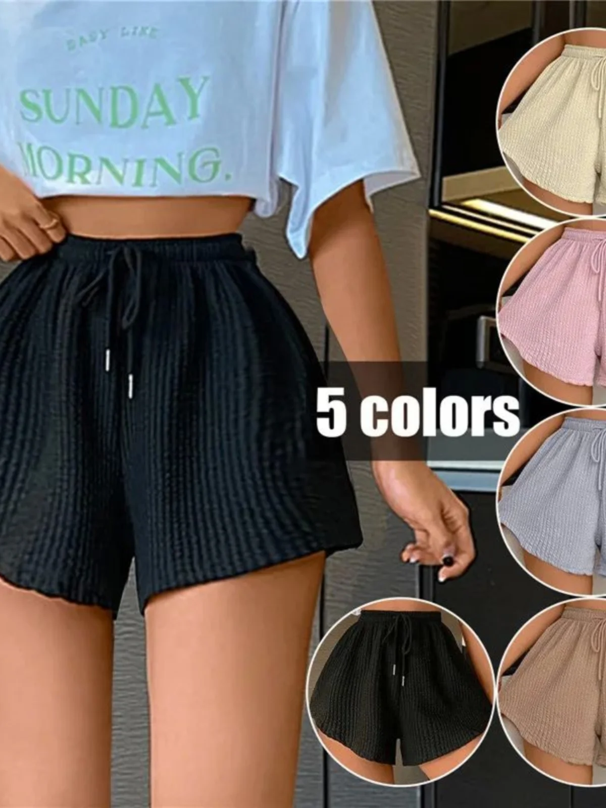 ارتفاع الخصر Dstring التخسيس orts المرأة الشارع Sle عارضة السراويل البطن التحكم الصيف جمع Faionable orts