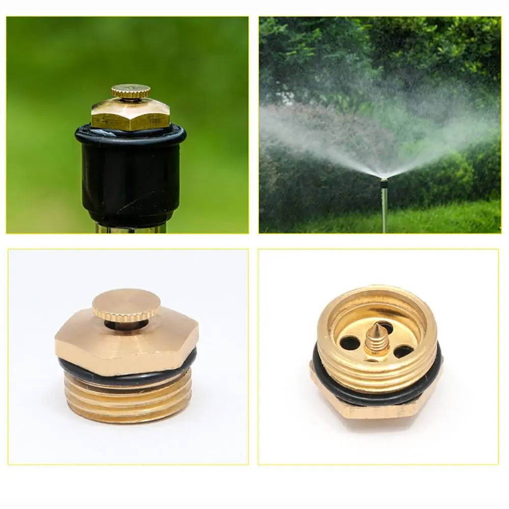 Brass Garden Watering Sprinkler Adjustable Lawn Spray Irrigation Misting Nozzle Greenhouse Atomizing Micro Sprinkler Garden Tool