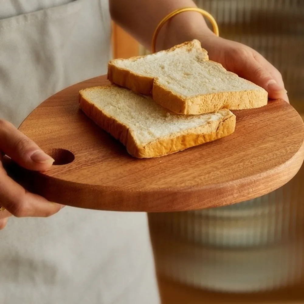 

Solid Wood Ebony Chopping Board Practical Smooth Surface Anti-Mould Chopping Board Thickened Baby Auxiliary Food Board Picnic