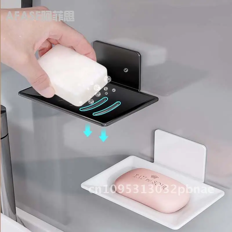 

Настенный алюминиевый держатель для мыла для ванной комнаты, креативная сетка для мыльницы, аксессуары для туалета, сверление не требуется