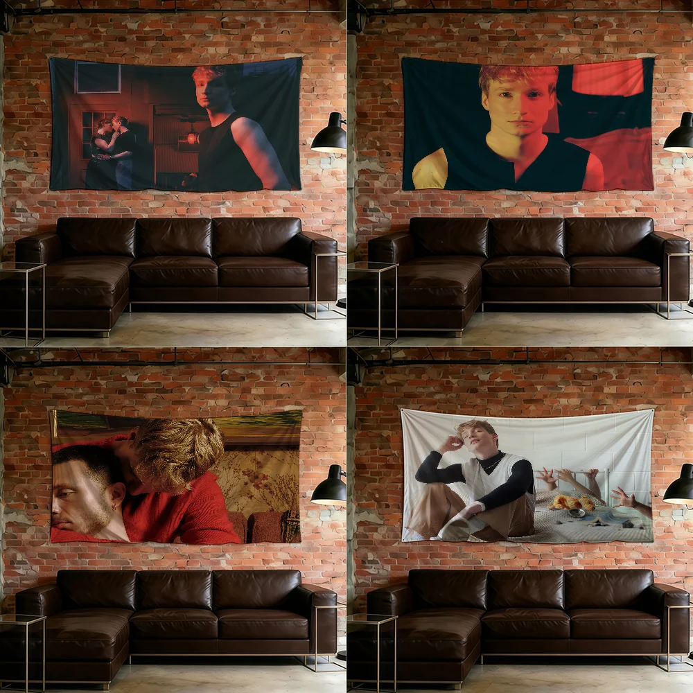 K-Kevin Atwater Blush Red flag For Room Dorm Camping Picnic Art Style Garage Bar wall Decoration Banner
