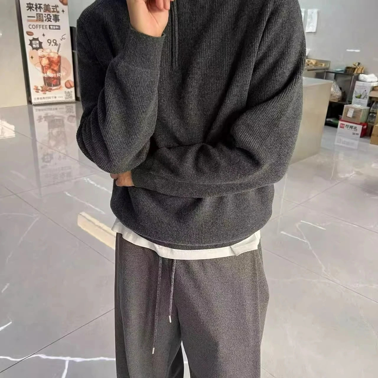 BC итальянский осенне-зимний новый модный шерстяной вязаный свитер с полумолнией, мужской повседневный однотонный свитер с длинными рукавами