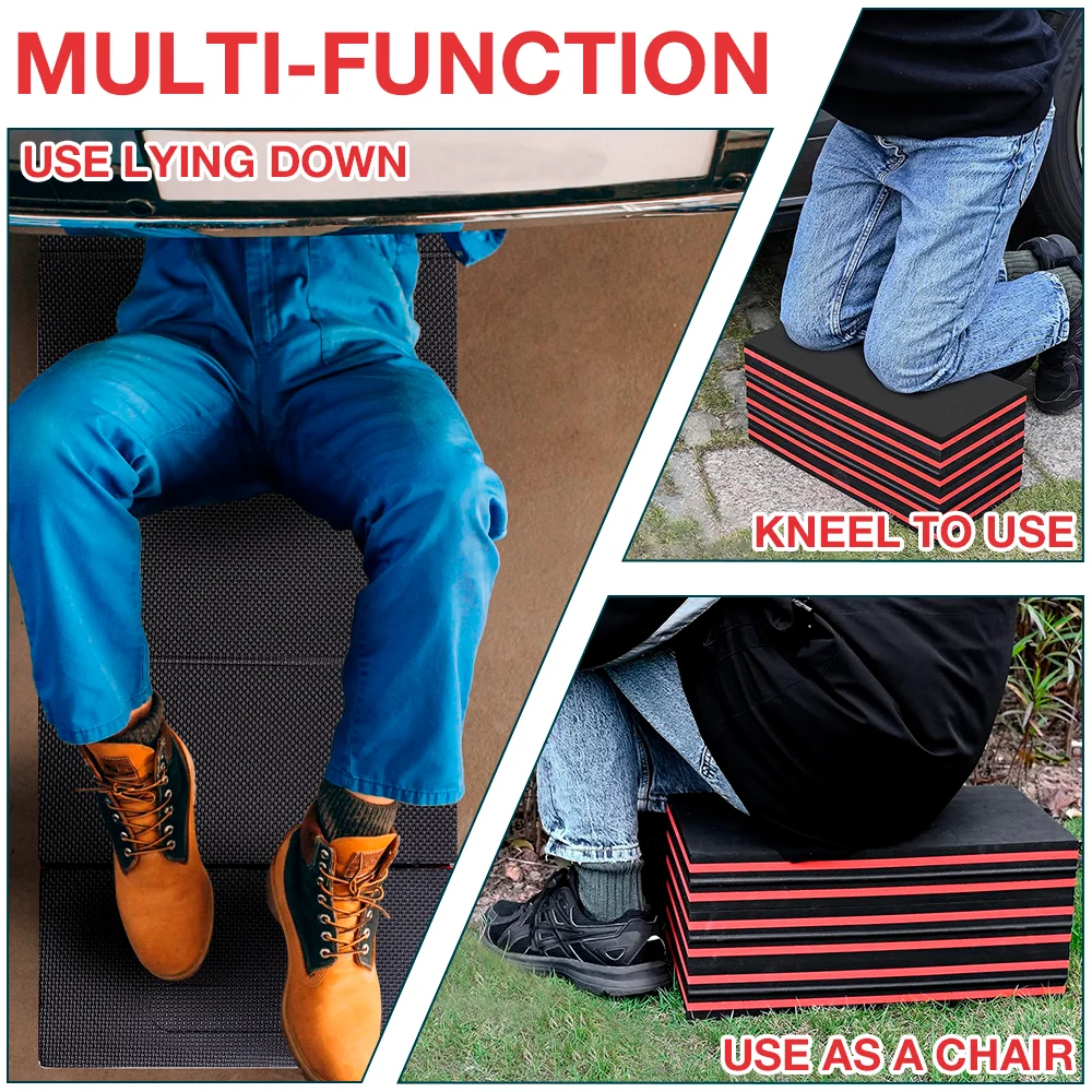Foldable EVA Mat, Lying Mat For Car Repair At Home,DIY Multifunctional Cushion,Cordless Folding Thick Mat With Handle,Up To 1.15