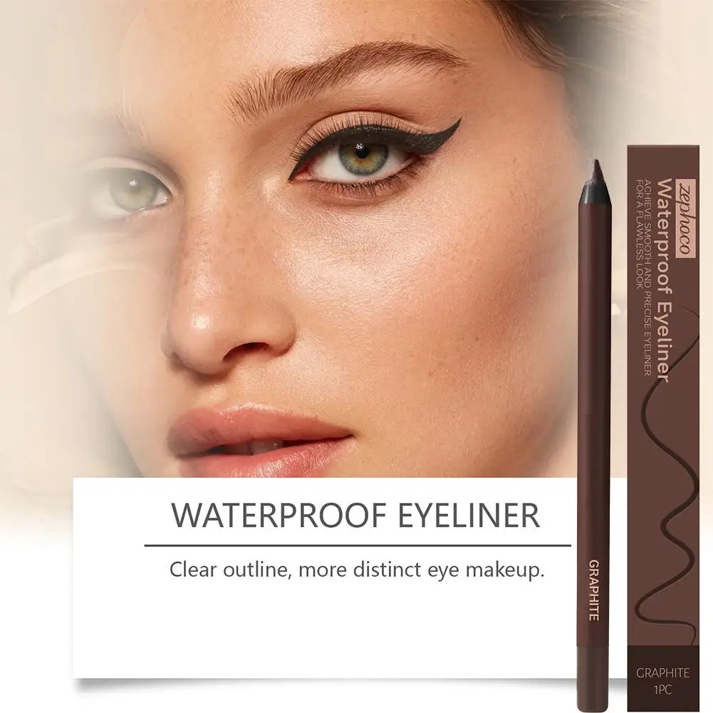Crayon pour les yeux aiguisé, Eyeliner imperméable, Eyeliner prune pour les yeux verts/bleus/marrons, sans bavures, décoloration, stylo de maquillage lisse Z1J1