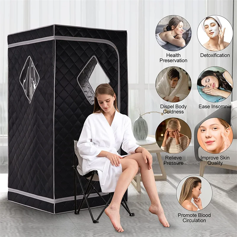 Portable Infrared Sauna, Personal Sauna for Home with Portable Chair, Spa Tent for Detox Therapy  Eliminate Fatigue Beauty Care