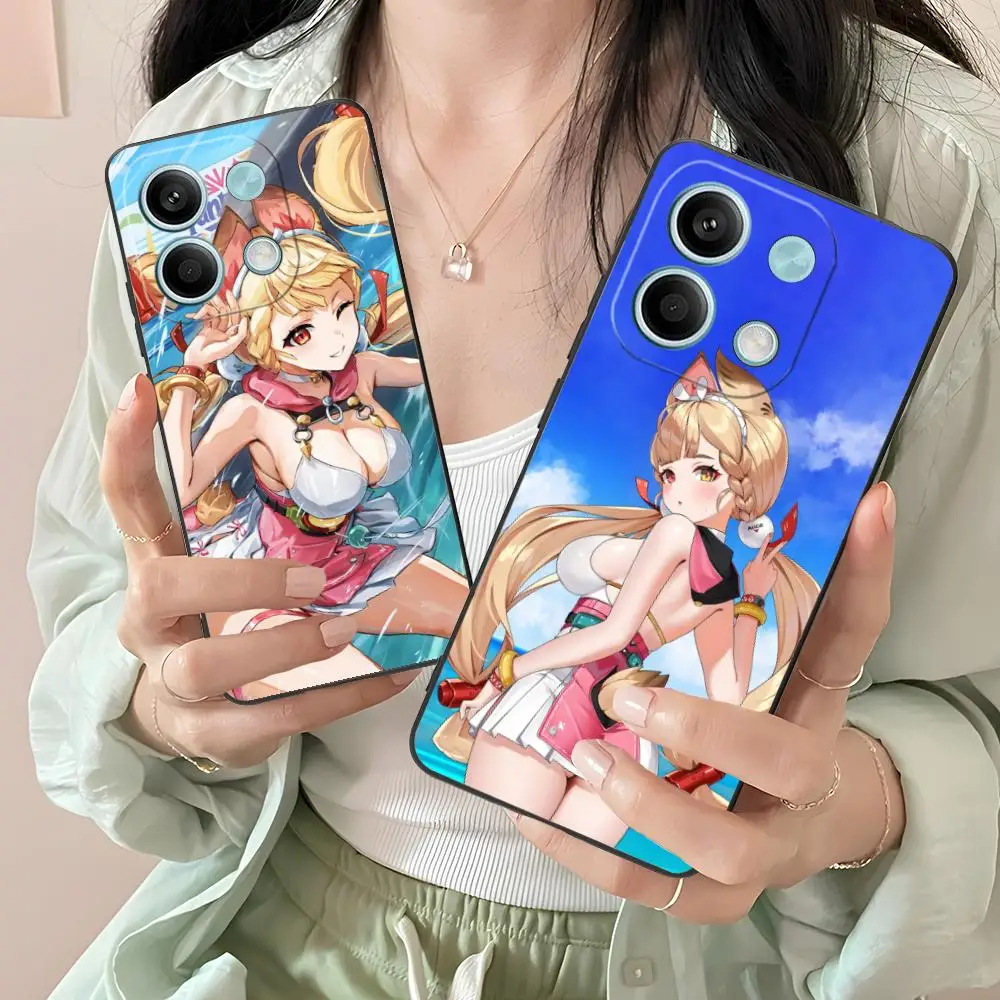 حافظة هاتف Zenless Zone Zero Alice لهاتف Xiaomi Redmi Note 14 13 12 11 A5 3 2 1 Pro Plus 4G 5G طباعة ملونة فاخرة #3