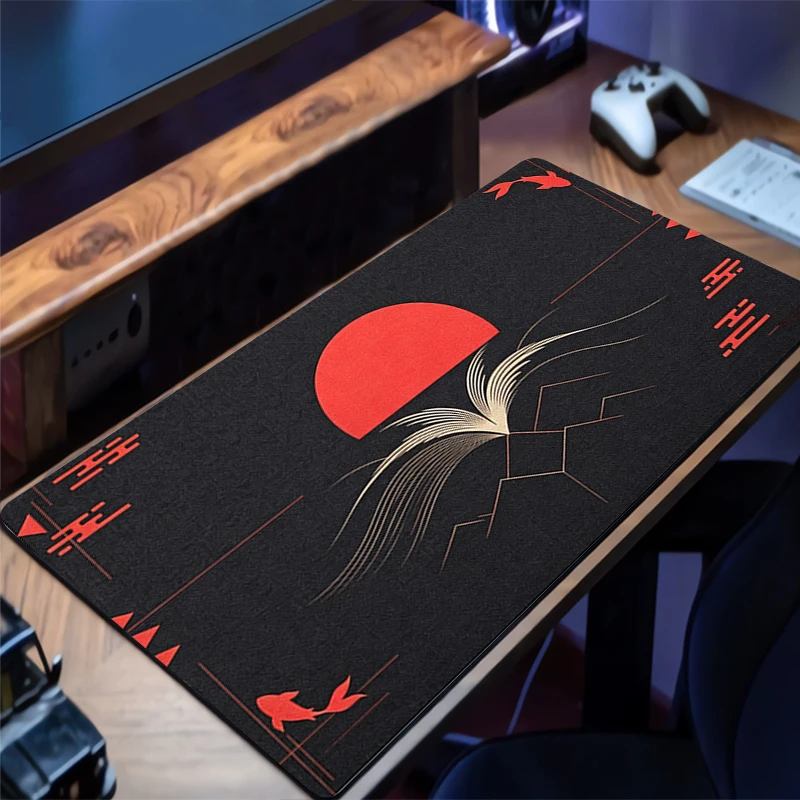 Alfombrilla de ratón con diseño de sol abstracto XL, accesorios grandes para juegos, alfombrilla de ratón para teclado de ordenador, alfombrilla de ratón de escritorio para Csgo