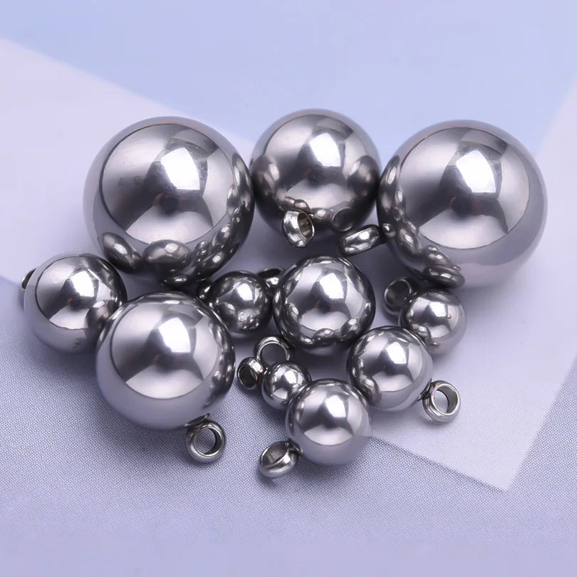 5/10PCS Silver Colour Bead Pendants Come In Different Sizes Handmade DIY Jewelry Charm Bracelet And Earring Accessories