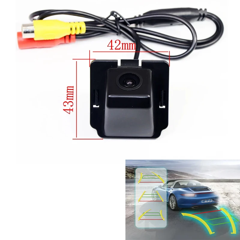 For Mitsubishi Outlander XL Citroen C-Crosser Peugeot 4007 HD Dynamic Trajectory Tracking Car Rear View Reverse Parking Camera