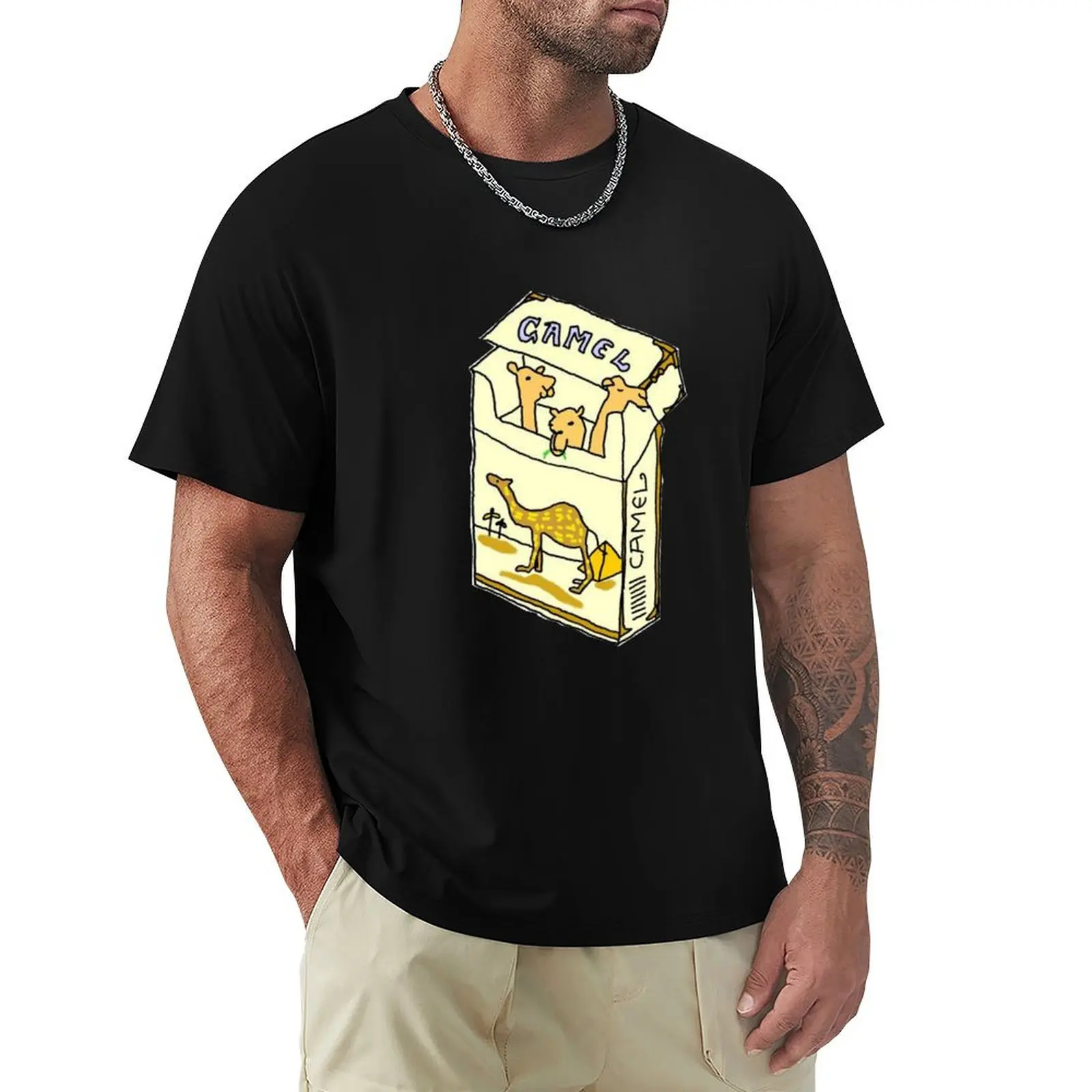 camel cigarette T-Shirt Big and Tall Crew Neck Tee