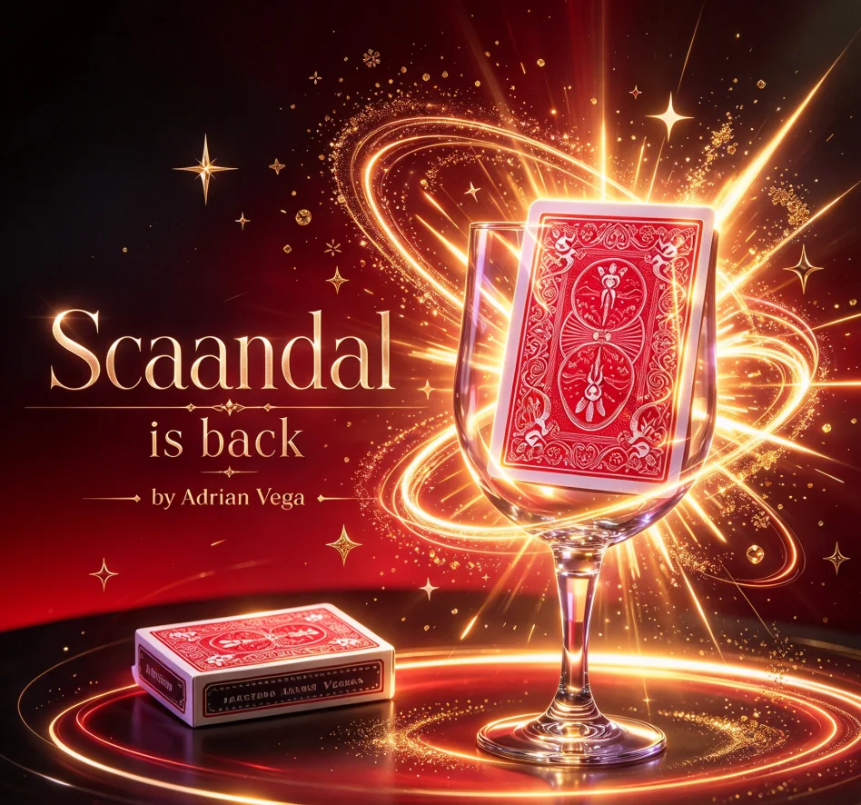 Scaandal Is Back Gimmick By Adrian Vega CAAN Card At Any Number Magic Tricks Professional Playing Cards Prop Close Up Magic Fun
