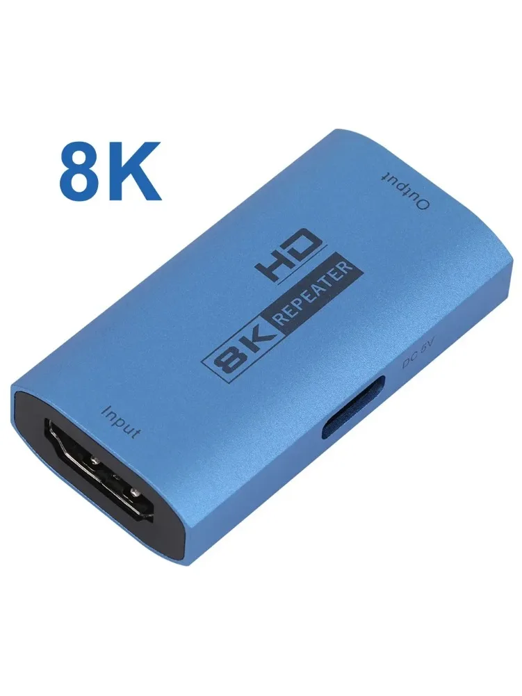 Repeater przedłużający HDMI 8K, przedłużacz kabla HDMI 8K@60Hz, wzmacniacz sygnału, adapter HDMI 2.1 HDR 3D, konwerter wideo — zdjęcie produktu 7