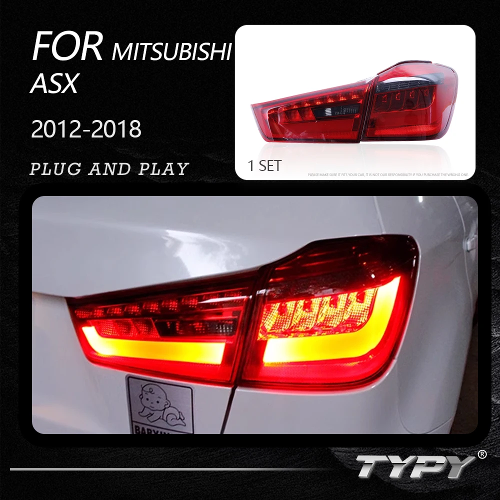 

Автомобильные аксессуары TYPY, светодиодные дымчатые задние фонари для Mitsubishi ASX / Out Lander 2012-2018, спортивные светодиодные ходовые огни, сигнал поворота