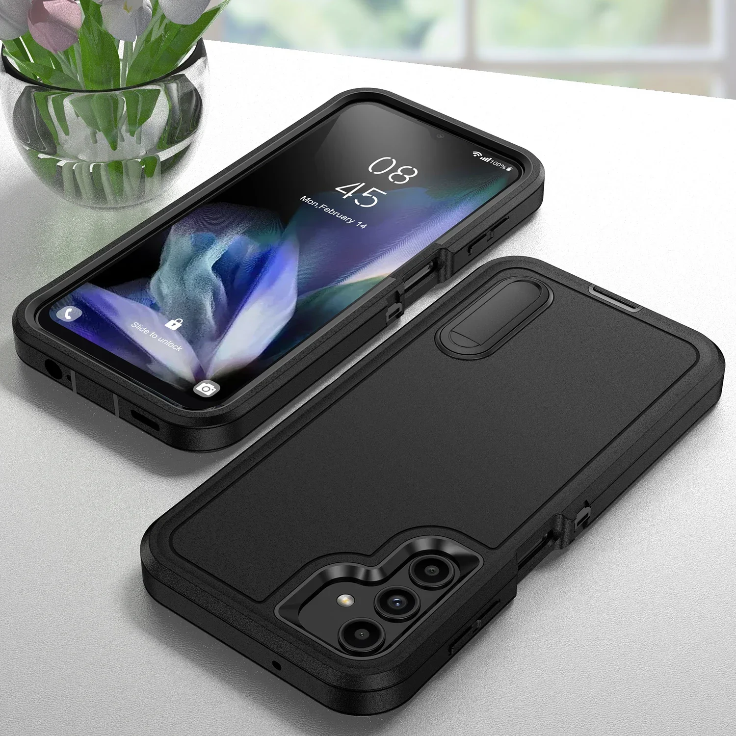 Halterung Hybrid Handyhülle für Samsung Galaxy S25 Edge S23 FE S24 Ultra S22 Plus A56 A36 A16 A06 A26 A15 A14 A13 A54 Halter Cover – Detail 7