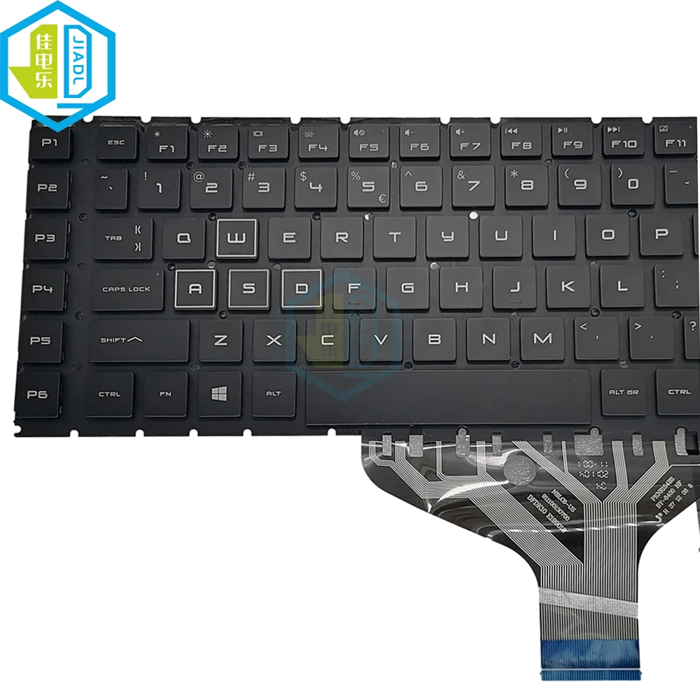 Imagem -03 - Teclado Retroiluminado Rgb Colorido dos Eua Teclados Portáteis Ingleses Luz de Fundo para hp Omen Plus 17-cb 17-cb0020nr 17-cb1038ur Pk132k01b01