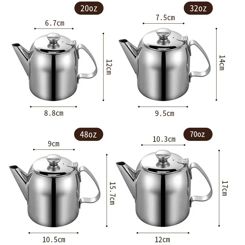 0.5L/0.9L/1.3L/2L Stainless Steel Teapot Coffee Pot Water Kettle for Gas Stove Induction Cooker - view 4