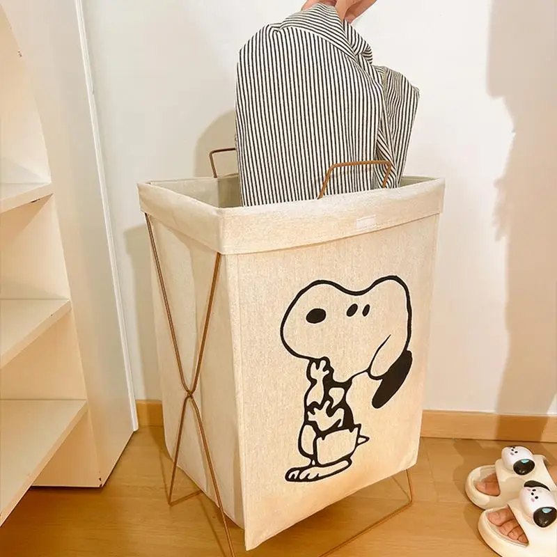 Kawaii Anime Snoopy Dirty Clothes Basket Household Foldable Dirty Clothes Basket Storage Basket Ins Cute Girl Birthday Gift