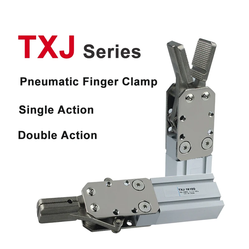 TXJ1615 TXJ2015 S/D Pneumatic Gripper  Single Double Acting  Single Double Acting  Air Cylinder Manipulator Sprue Gripper Clamp