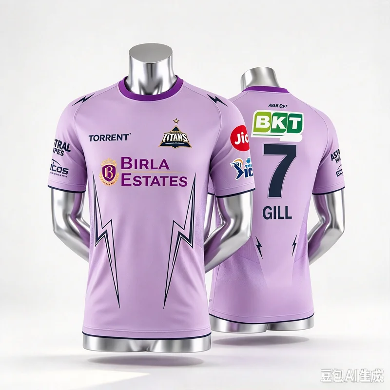 2026 New Summer Adults Gujarat Titans IPL Cricket Jersey Quick Dry Short Sleeve Sports T Shirt Fans Tops Tees FamilyMatching