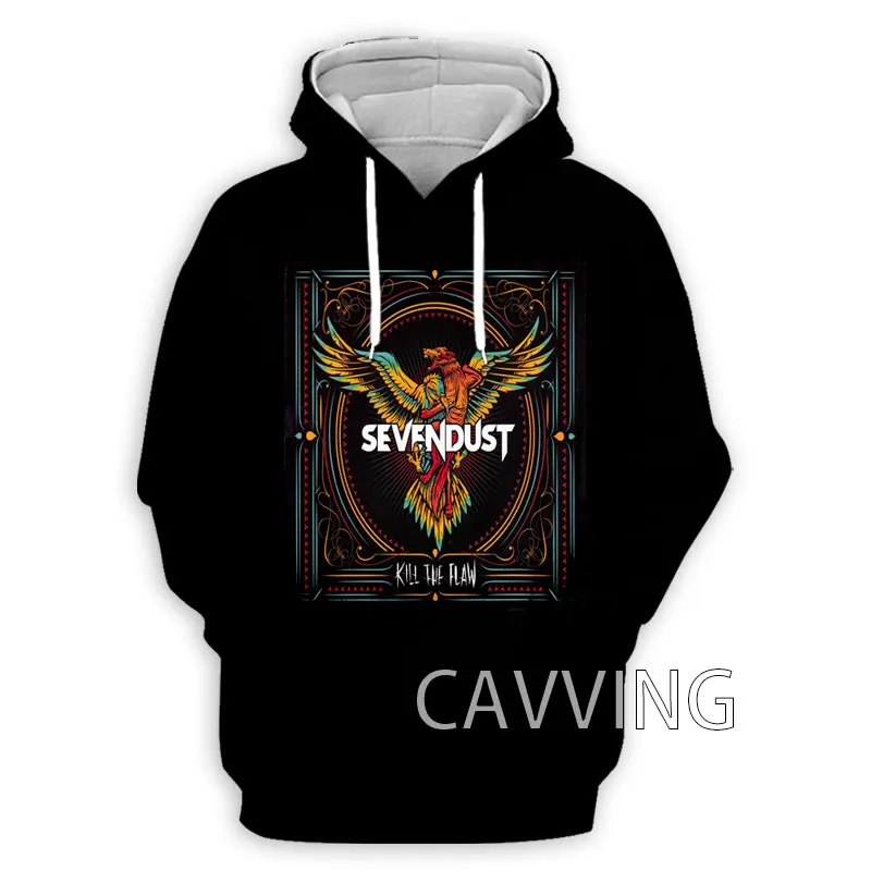 CAVVING 3D พิมพ์ Sevendust Rock Hoodies Hooded เสื้อ Harajuku เสื้อ Hoodie เสื้อผ้าสำหรับผู้หญิง/ผู้ชาย