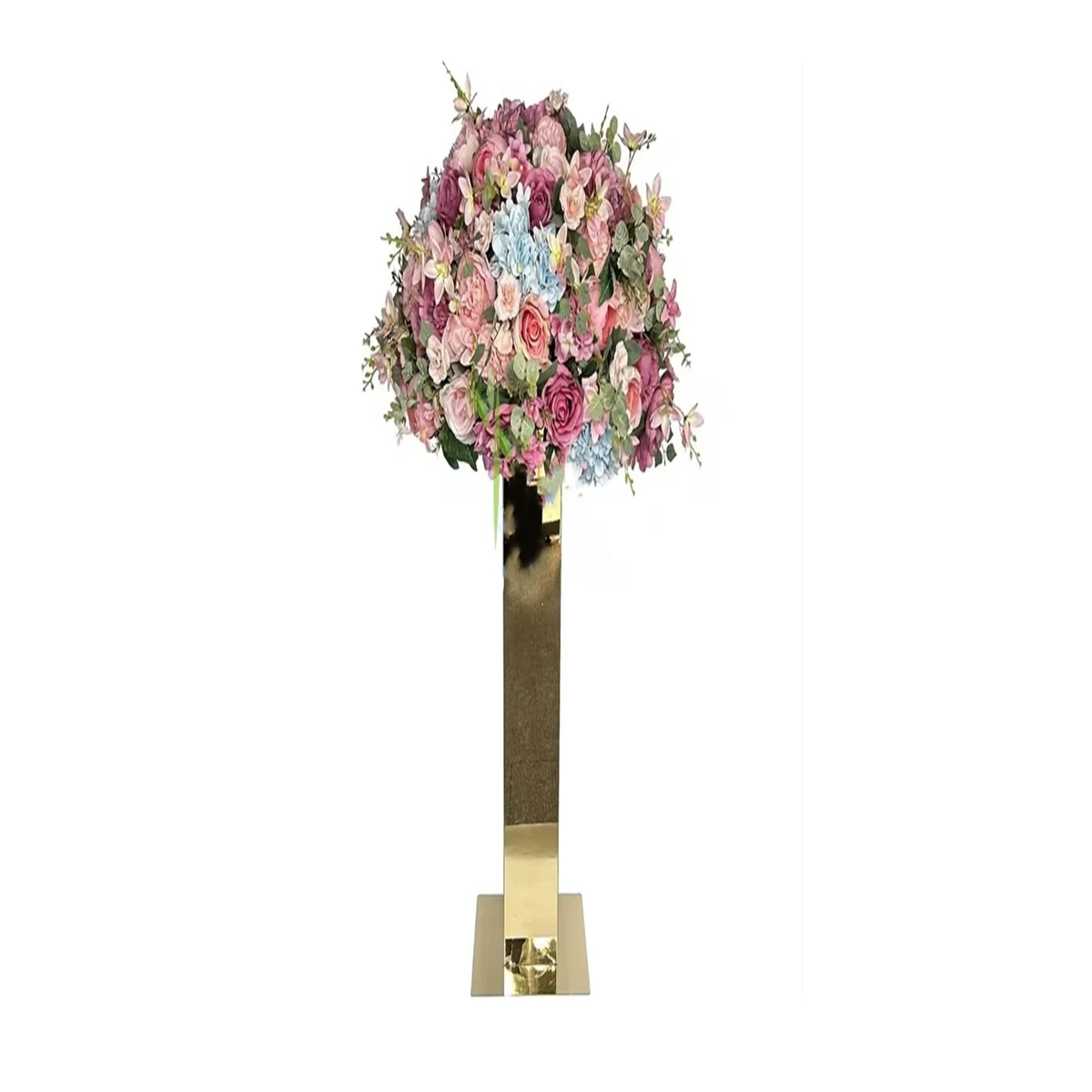 حامل ممشى زهري ، ديكور زفاف ، إطار ذهبي ، قاعدة اسطوانية ، حفلة استحمام للعرائس ، 10 ، عمود من من من من من من من من ؟ ، 10