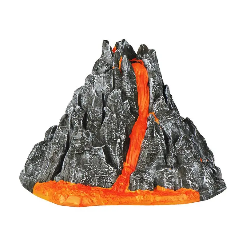 Volcano Statue Volcano Table Decor Simulated Landscape Volcanic Plaything PVC Static Volcano Landscape Model For Scientific