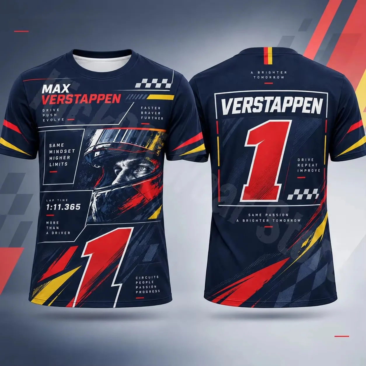 2026 Max Verstappen No.1 Racing T-Shirt Print Oracle Jersey Quick Dry Unisex Summer Outdoor Sports Casual Short Sleeve Tops Moto