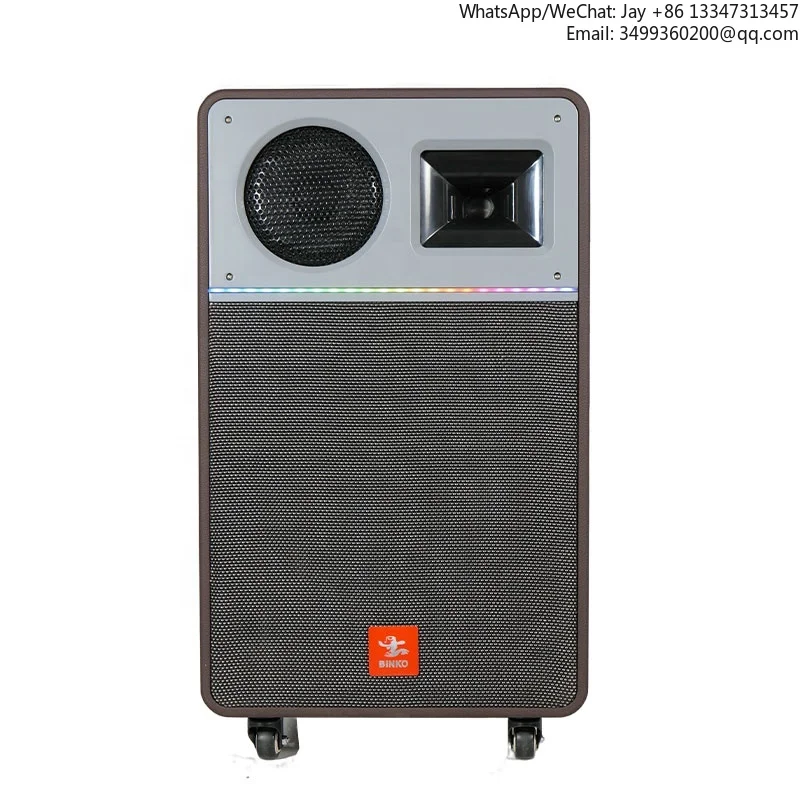 

100w Portable Coaxial Bass Guitar Blue Tooth Speaker Premium Wood Box 12 Inch With Wheels Support USB/TF/AUX/BT
