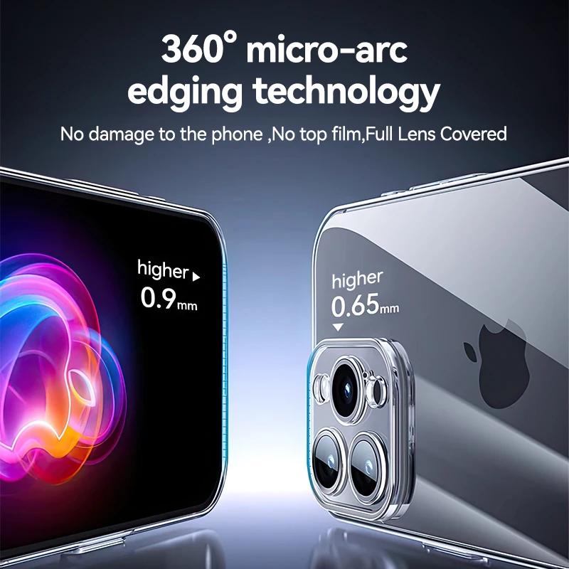 Joyroom Transparent Phone Case For iPhone 16 Pro Max Crystal Case Anti-Yellow Lens Protection Phone Cover For iPhone 16 Pro