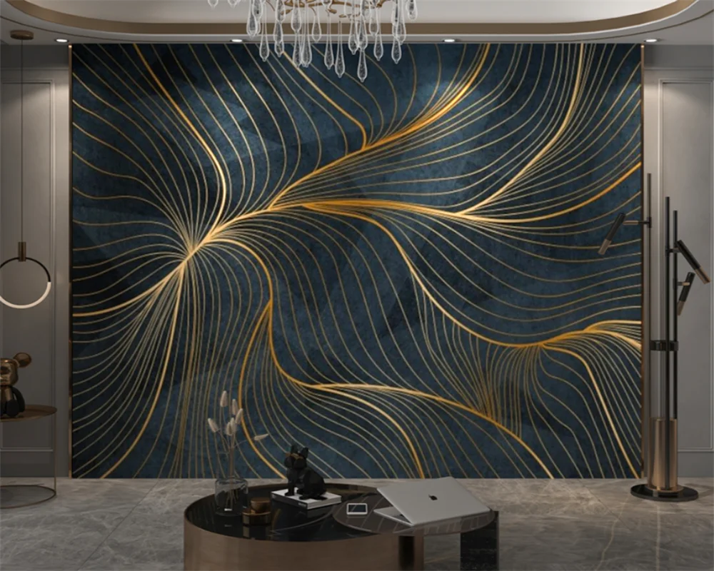 beibehang Custom modern new abstract line papier peint wallpaper bedroom living room TV background background wallpaper