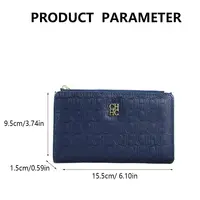 CH Luxury Wallet Card Leather Zipper Letter Printed Short Women's Handbag 2026 Trendy Coin Storage Bag - Image 6