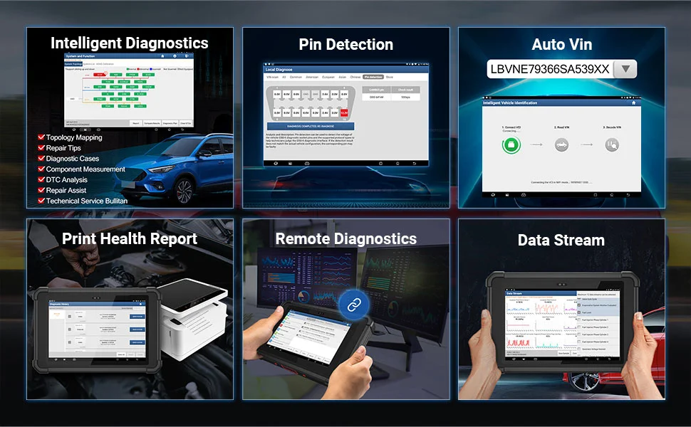 LAUNCH X431 PAD V Elite ECU-Codierungs-Scan-Tool, Topologiekarte, Vollsystem-Diagnosescanner, Vollständige bidirektionale Steuerung & 60+ Reset-Funktionen – Detail 14