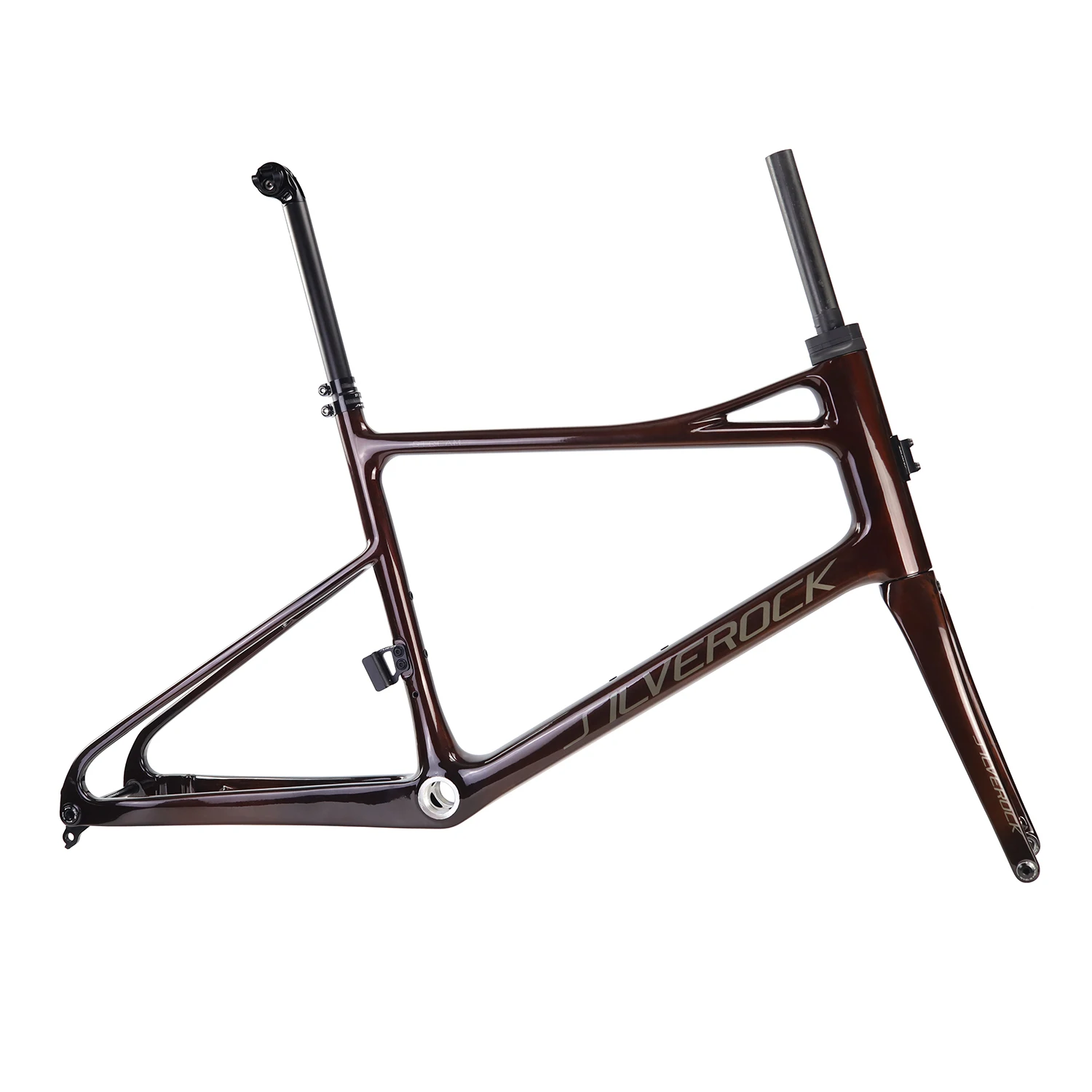 SILVEROCK STREAM Carbon Minivelo Frame 20in 406 451 Gravel Thru Axle Disc Inner Housing Bikepacking Urban Bike Frame Fork