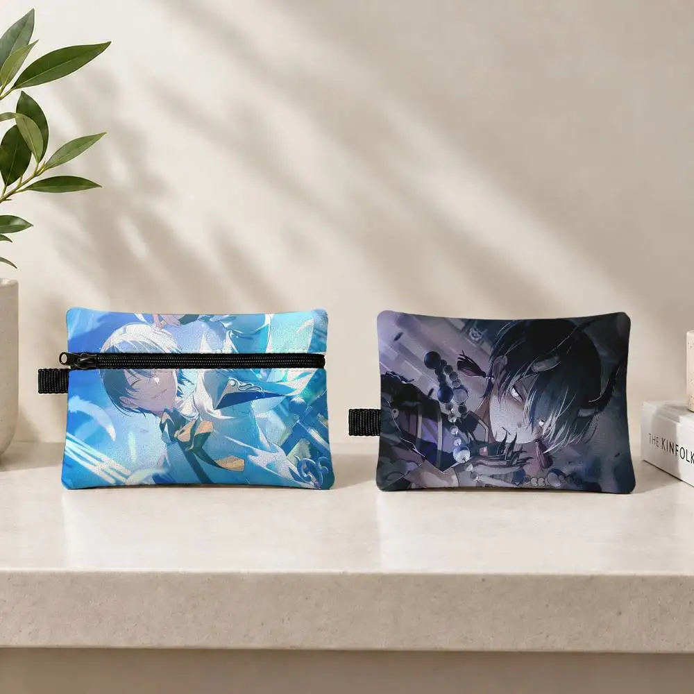 Toya Aoyagi Game Project SEKAI Waterproof Zipper Coin Purse Lightweight Hanging Key Pouch Card Holder For Daily Use