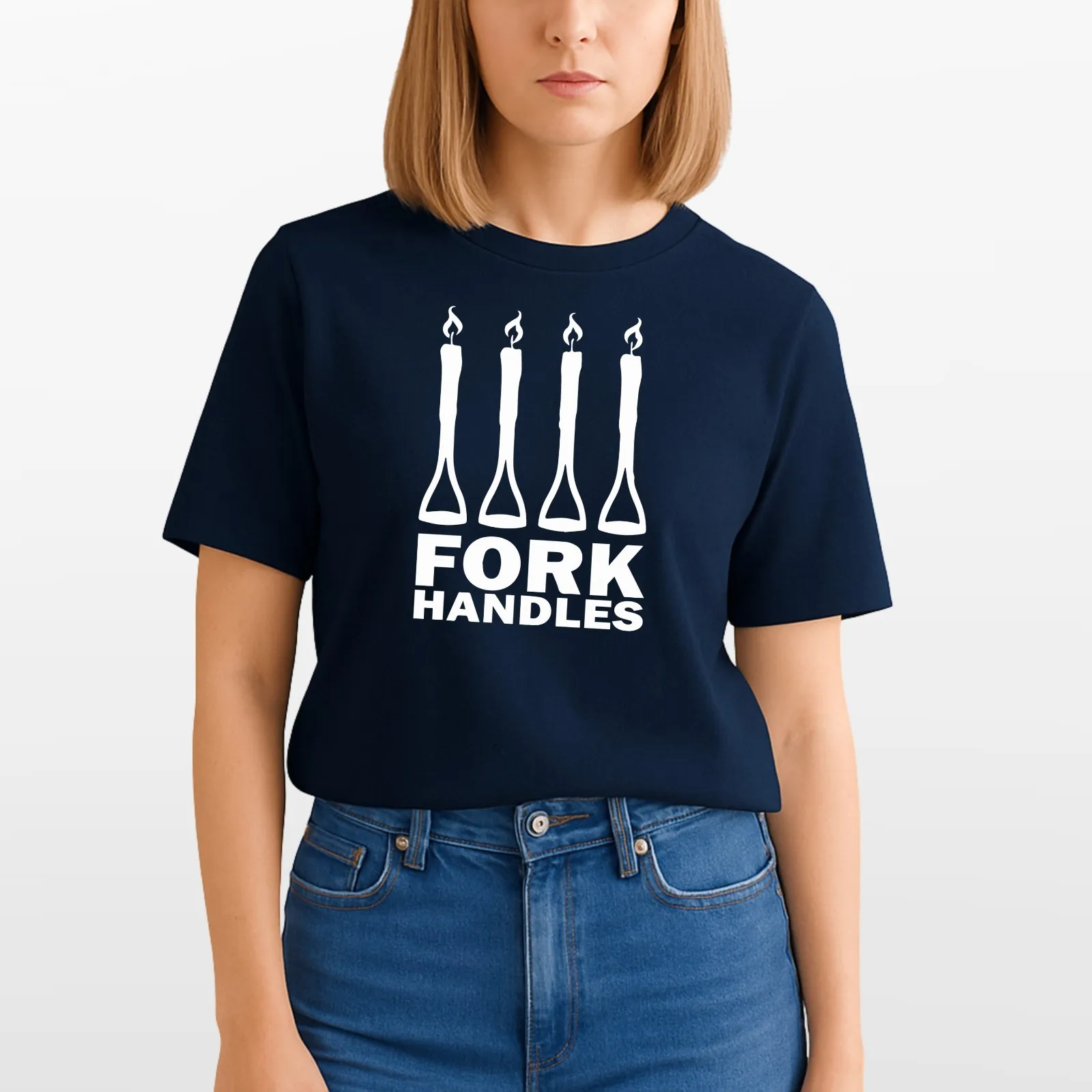 Fork Handles T Shirt Four Candles Funny Comedy Cool Unisex Tee Top Gift
