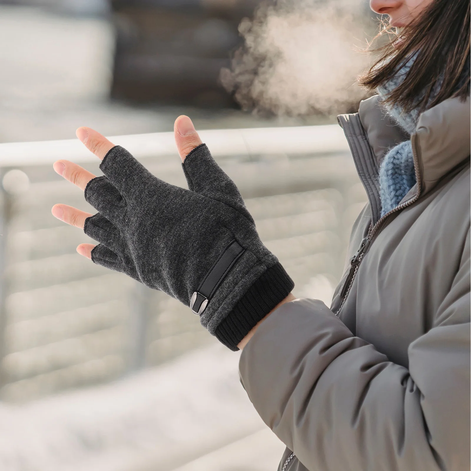 Half Finger Typing Gloves Cycling Outdoor Activity Bicycle Riding Biking Working Cold Weather Driving Fingerless