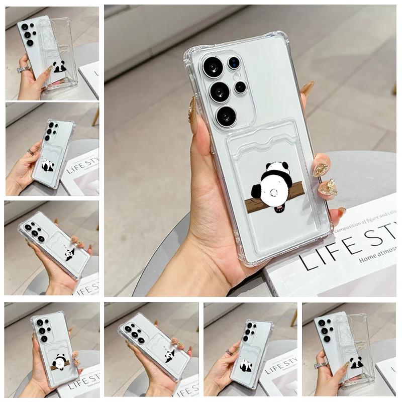 

Tree trunk red panda for Samsung A21s A23 A24 A25 A26 A31 A32 A33 A34 A35 A50 A51 A52 A53 A54 Transparent card pack phone case