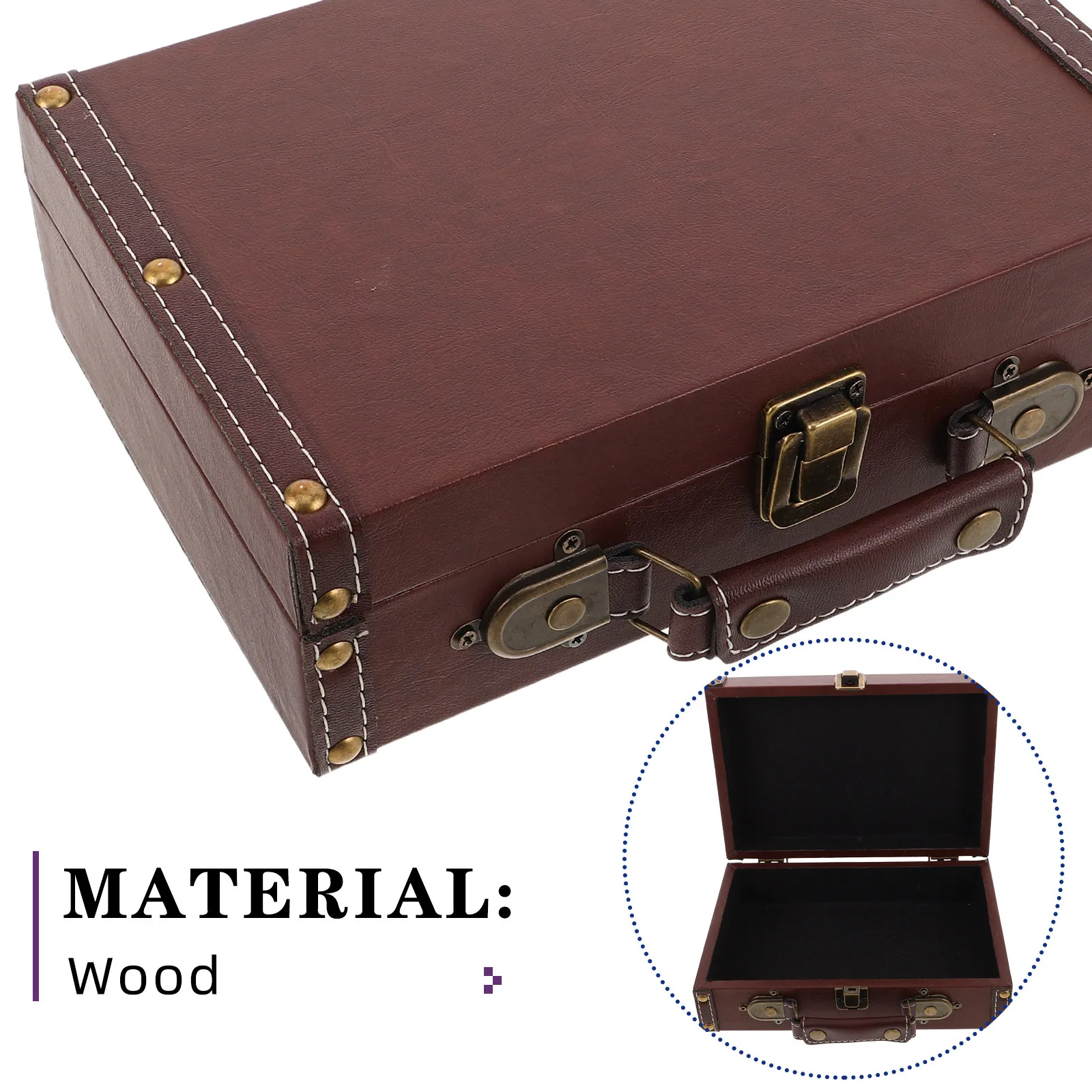빈티지 스타일의 나무 수납 상자, 복고풍 여행 가방 디 - Retro Vintage Trunk Suitcase 리뷰 및 가격