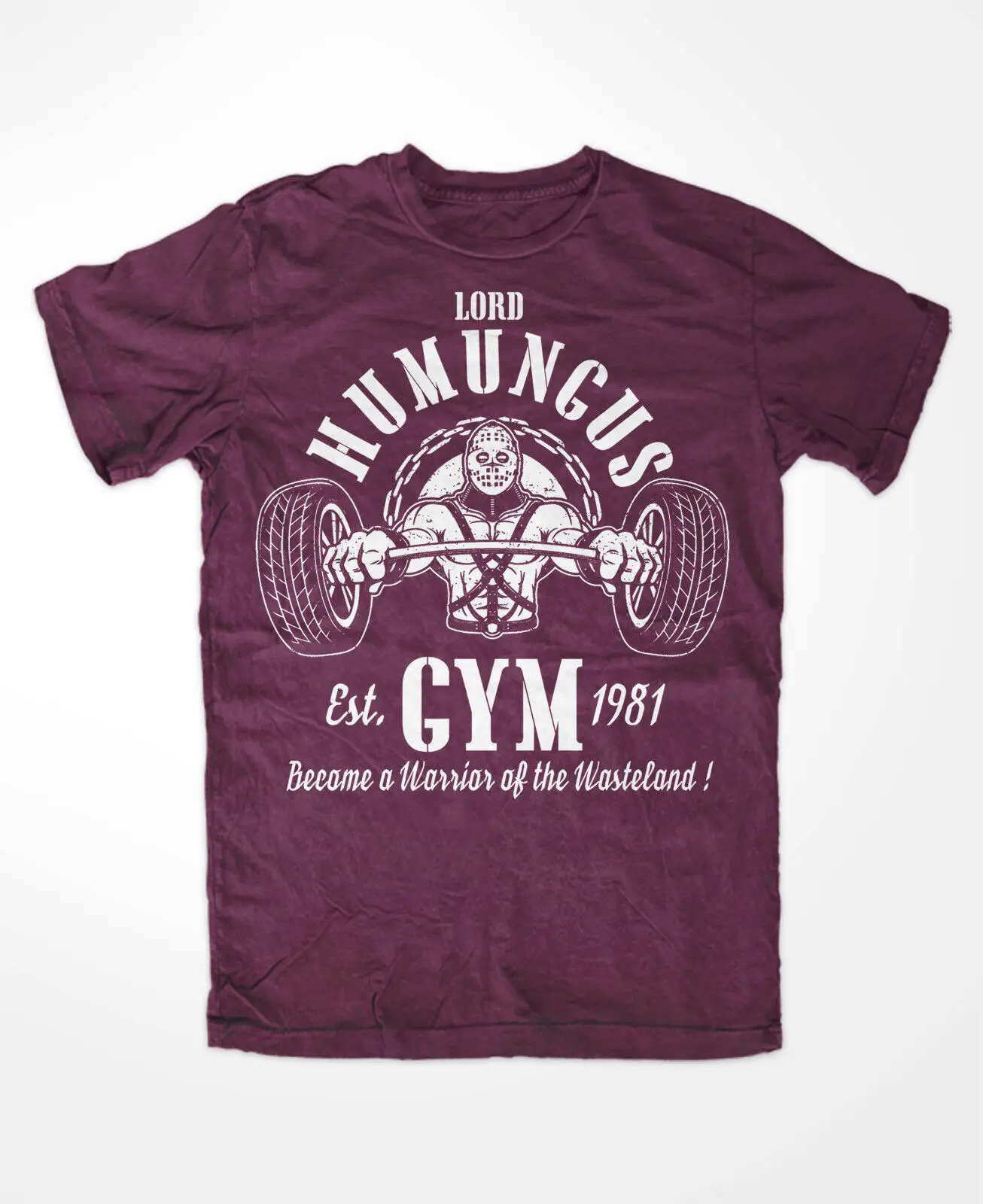 Camiseta de gimnasio Lord Humungus BURGUND Mad Max Interceptor Rockatansky