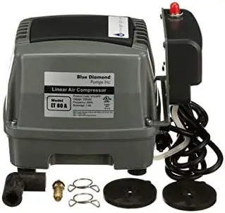 Blue Diamond ETA 80 Septic or Pond Linear Diaphragm Air Pump with built in Alarm