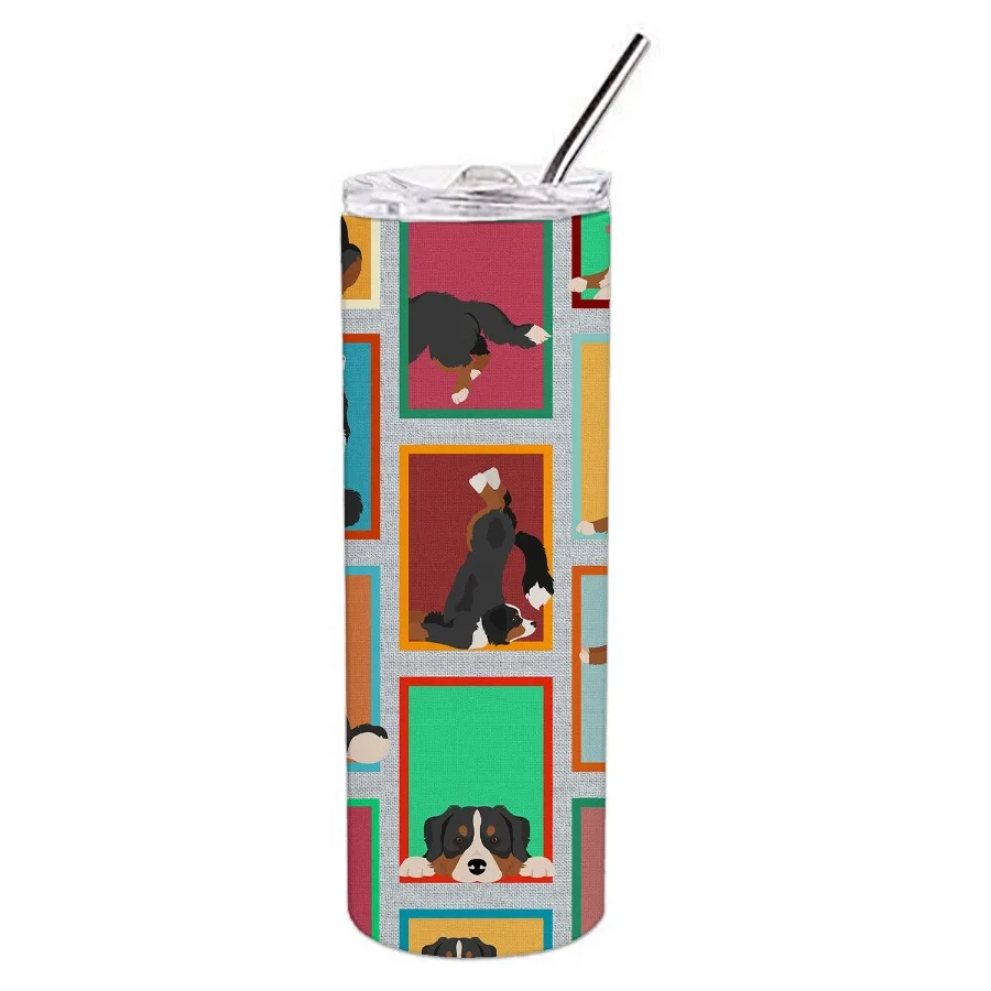 

Lots of Bernese Mountain Dog Stainless Steel Skinny Tumbler Vacuum Double Walled Reusable Insulated Tumbler Travel Cup for Coff