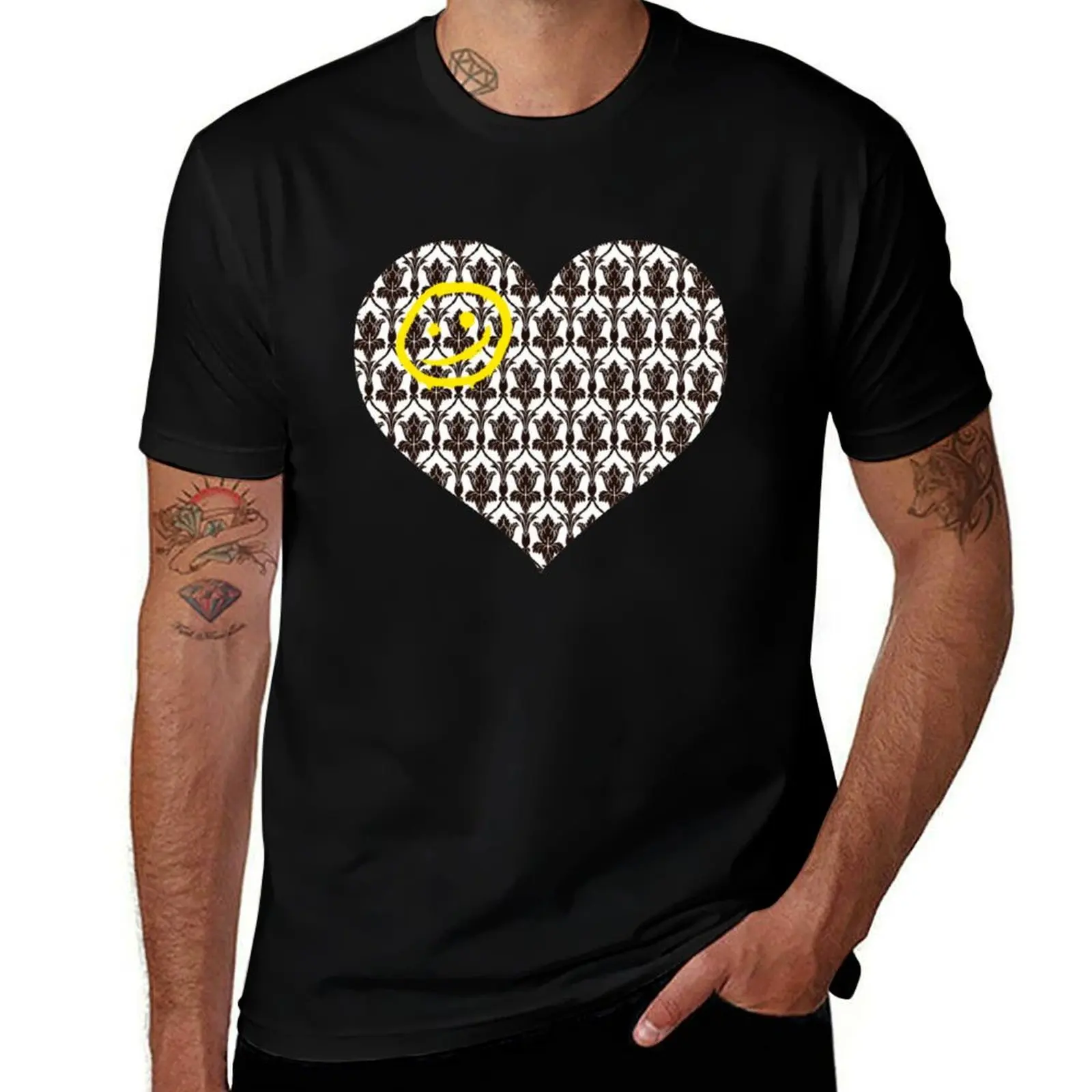 

Sherlock Heart T-Shirt Stylish Print Short Sleeve Tee
