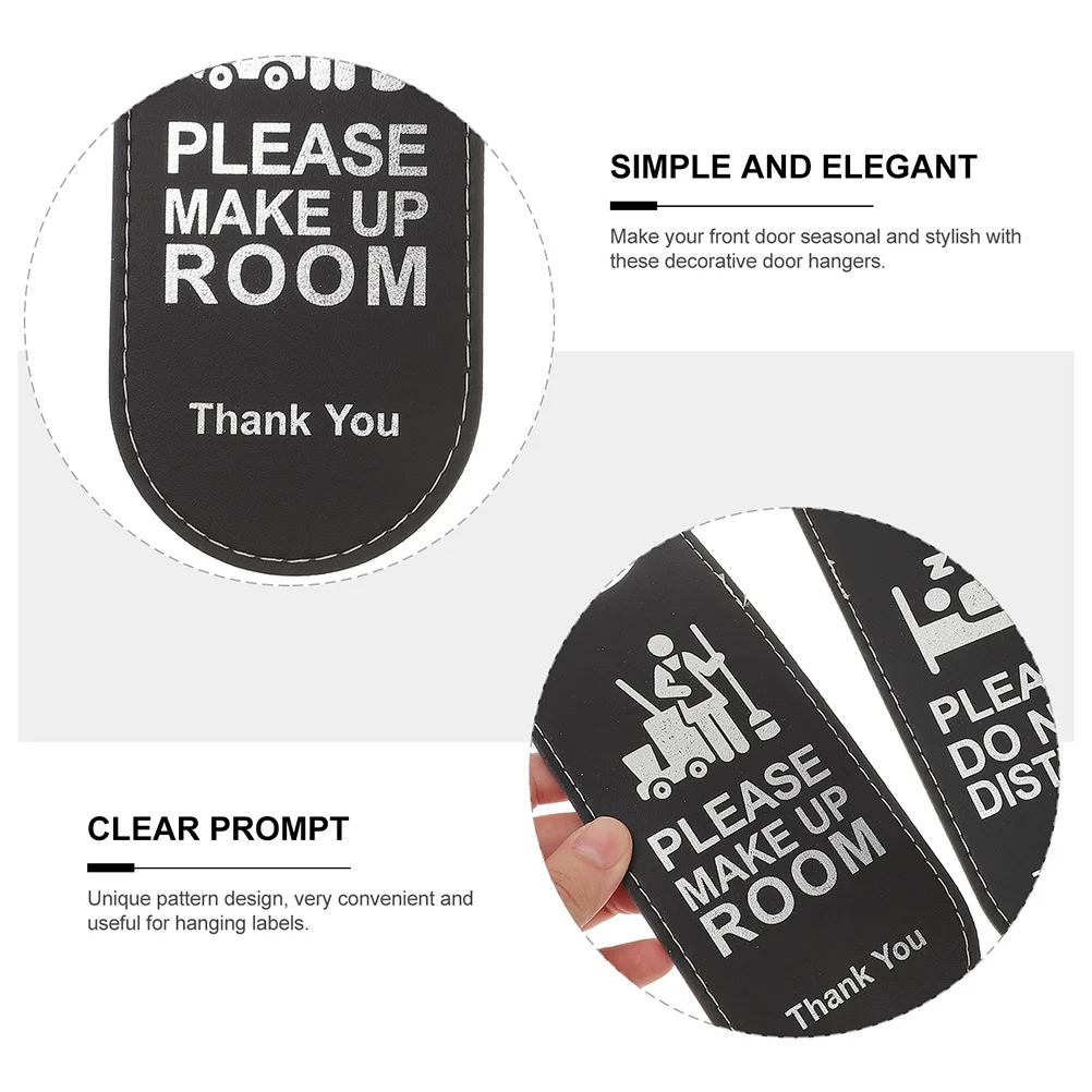 4 Pcs Hotel Door Sign Make Up Room Hanger for Front Decorations Not Disturb Signs Listing