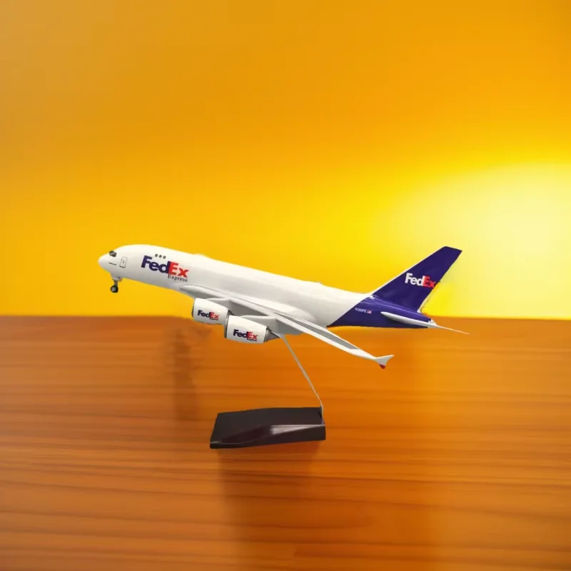 

1/200 Scale 36CM Federal Cargo Aircraft A380 Airline Airplane Model Wheel Diecast Plastic Resin Plane For Collection